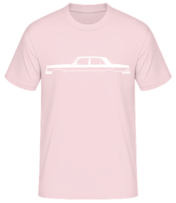 'Mercedes 280 SE W116' Silhouette - T-shirt standard Homme - Rose - Devant