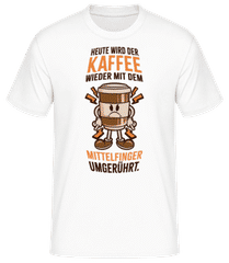 Kaffee Mit Mittelfinger Umgerühren · Männer T-Shirt B&C