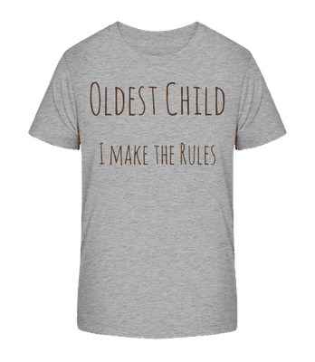 Oldest Child - Kinder Bio T-Shirt Stanley Stella 2.0 - Grau meliert - Vorne