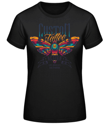 Custom Tattoo Los Angeles - T-shirt standard Femme - Noir - Devant