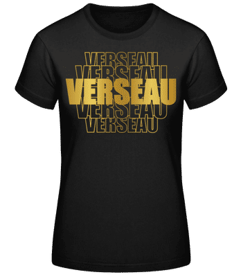 Écriture Doré Astrologique Verseau - T-shirt standard Femme - Noir - Devant