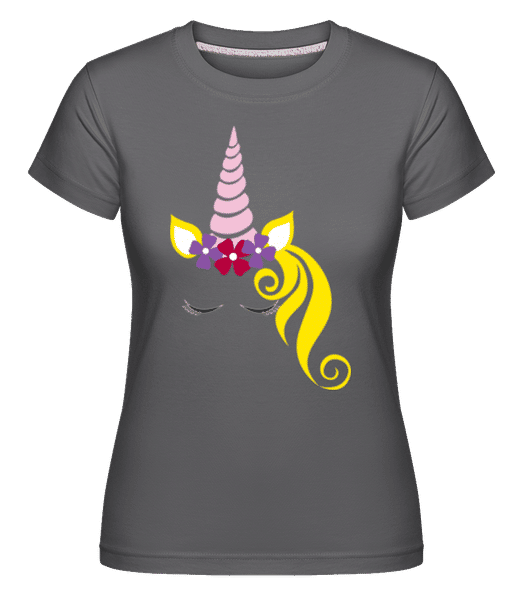 Preview: Sleeping Unicorn -  Shirtinator Women's T-Shirt - Anthracite - Front