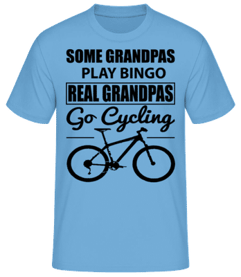 Real Granpas Go Cycling - Men's Basic T-Shirt - Light blue - Front