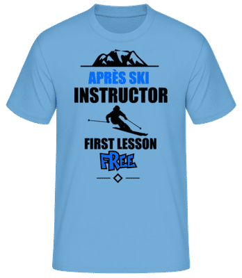 Apre`s Ski Instructor Mountain - Männer Basic T-Shirt - Hellblau - Vorne