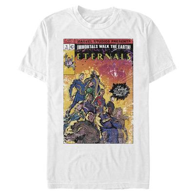 Marvel - Eternals - Group Shot Vintage Style Comic Cover - Men's T-Shirt - White - Front
