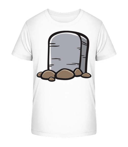 Aperçu: Pierre Tombale Comique - T-shirt bio Enfant Stanley Stella 2.0 - Blanc - Devant