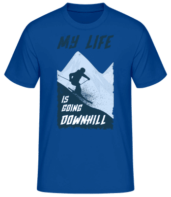 Downhill - Pánske basic tričko - Kráľovská modrá - Predné