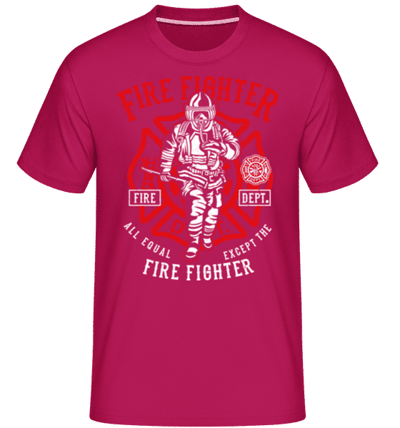 Aperçu: Fire Fighter -  T-Shirt Shirtinator homme - Magenta - Devant