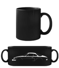 'Alpine A110 1300 G' Silhouette - Schwarze Tasse - Schwarz - Vorne