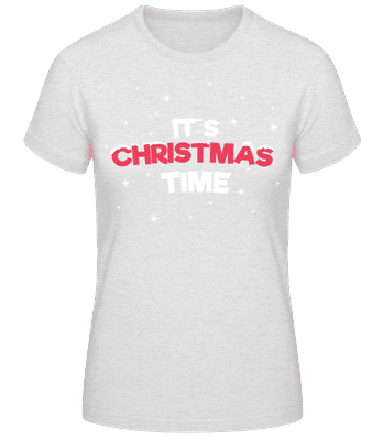 It's Christmas Time - Dámské basic tričko - Melírově šedá - Napřed