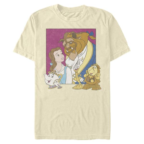 Aperçu: Disney - La Belle et la Bête - Skupina Beauty And A Beast - Homme T-shirt - Crème - Devant