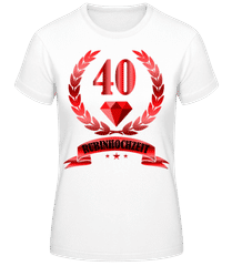 40 Jahre Rubinhochzeit · Frauen Basic T-Shirt