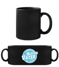 Bester Vater Der Welt - Schwarze Tasse - Schwarz - Vorne