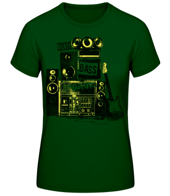 Beat Bass And Guitar - T-shirt femme B&C - Vert bouteille - Devant