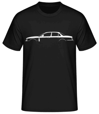 'Jaguar XJ Portfolio (X358)' Silhouette - Men's Basic T-Shirt - Black - Front