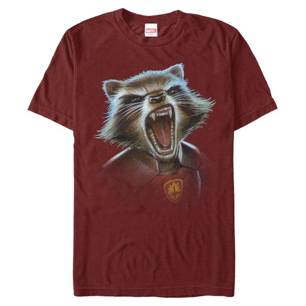 Aperçu: Marvel - Les Gardiens de la Galaxie - Rocket Blaster - Homme T-shirt - Cerise - Devant