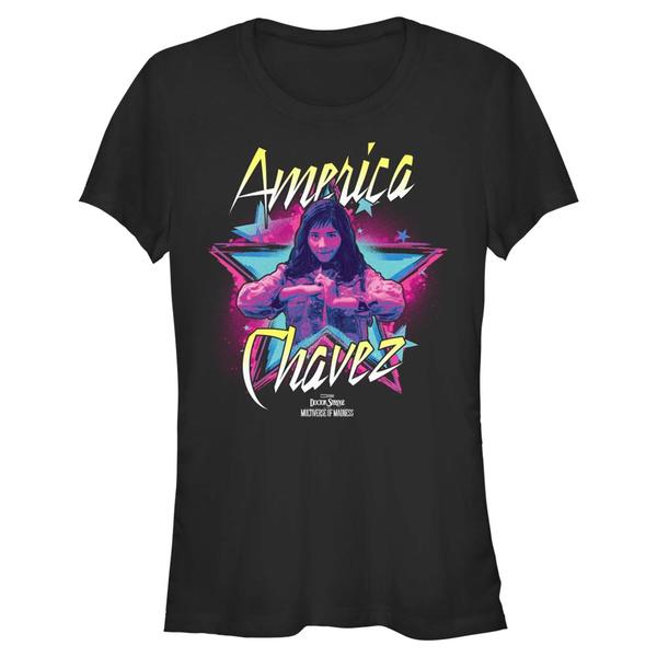 Aperçu: Marvel - Doctor Strange - America Chavez Chavez Star - Femme T-shirt - Noir - Devant
