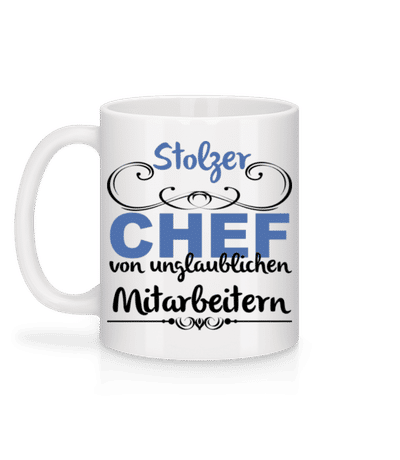 Stolzer Chef - Tasse - Weiß - Hinten