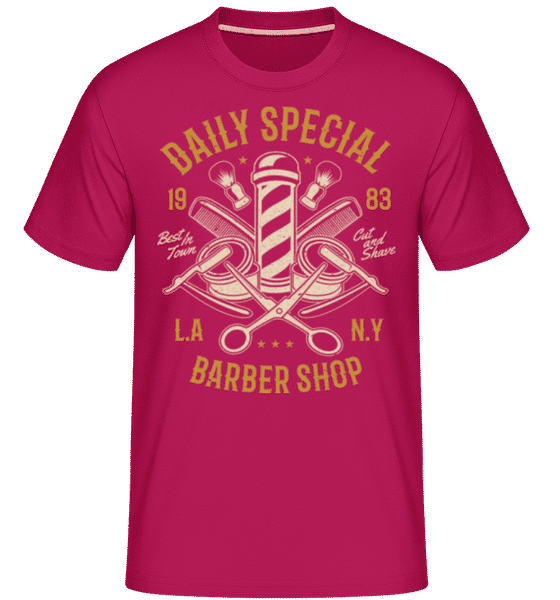 Preview: Daily Special Barber Shop -  Shirtinator Men's T-Shirt - Magenta - Front