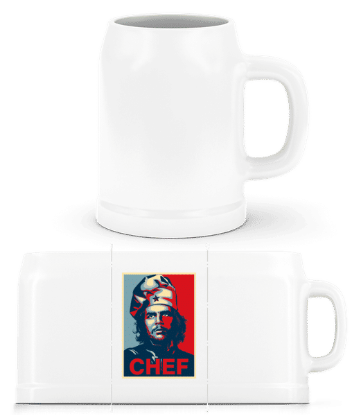 Aperçu: Chef - Chope de bière - Blanc - Devant