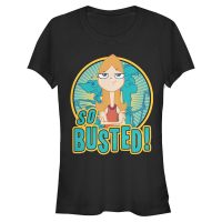 Disney Classics - Phineas y Ferb - Skupina So Busted - Mujeres Camiseta - Negro - delante