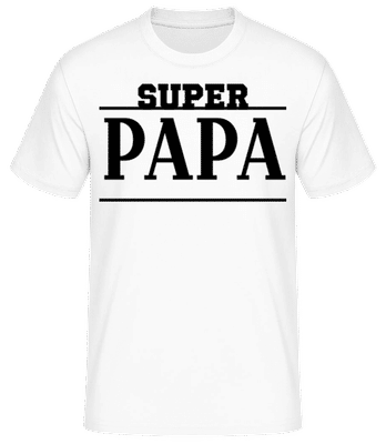 Super Dad Black - Men's Basic T-Shirt - White - Front