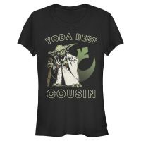 Star Wars - Yoda Best Cousin - Family - Femme T-shirt - Noir - Devant