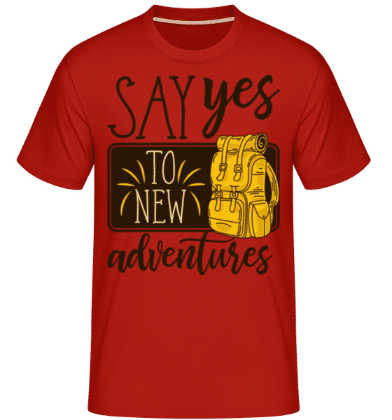 Preview: Say Yes To New Adventures -  Shirtinator Men's T-Shirt - Red - Front