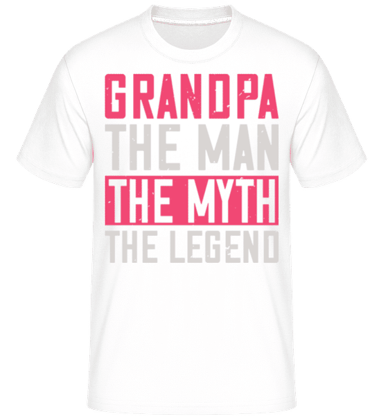 Aperçu: Grandpa The Myth -  T-Shirt Shirtinator homme - Blanc - Devant