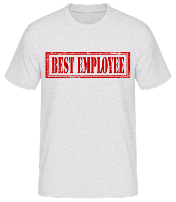 Best Employee Sign - T-shirt standard Homme - Gris chiné - Devant