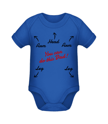 You Can Do This Dad - Body manches courtes bio - Bleu royal - Devant