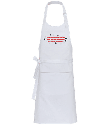 Fettflecke Werden Wie Neu - Profi Kochschürze - Weiß - Vorne