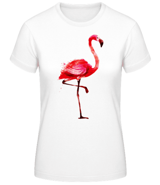 Aperçu: Flamant rose 1 - T-shirt standard Femme - Blanc - Devant