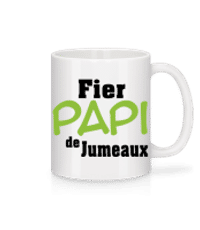 Fier Papi De Jumeaux - Mug en céramique blanc - Blanc - Devant