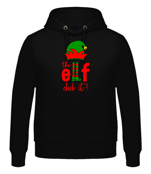 Aperçu: The Elf Did It - Sweat à capuche Homme - Noir - Devant