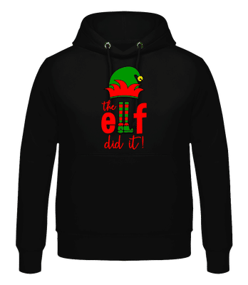 The Elf Did It - Sweat à capuche Homme - Noir - Devant