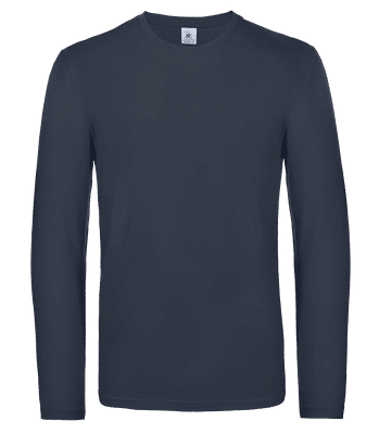 T-shirt manches longues homme B&C - Bleu marine - Devant