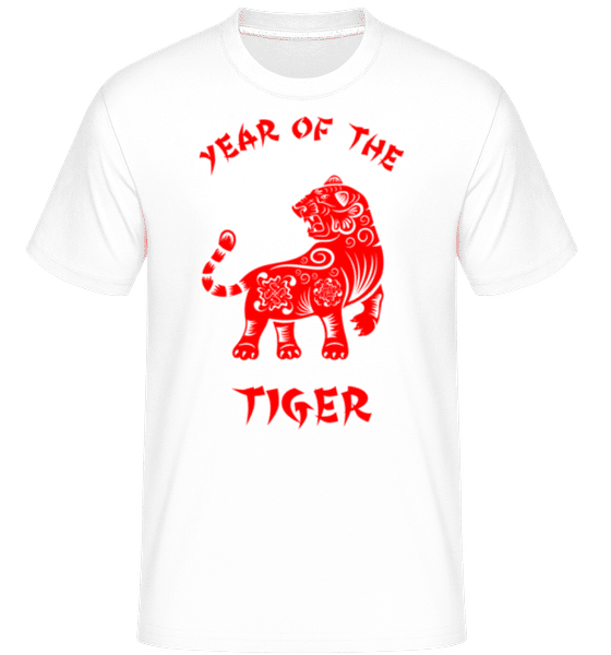 Aperçu: Chinese Zodiac Year Of The Tiger - T-Shirt Shirtinator homme - Blanc - Devant