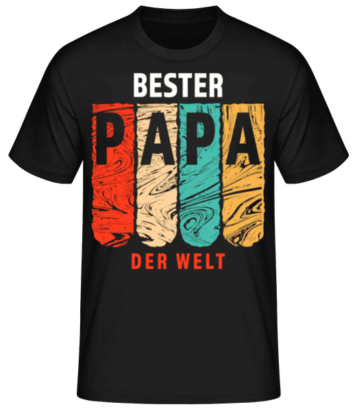 Vorschau: Bester Papa der Welt - Männer Basic T-Shirt - Schwarz - Vorne