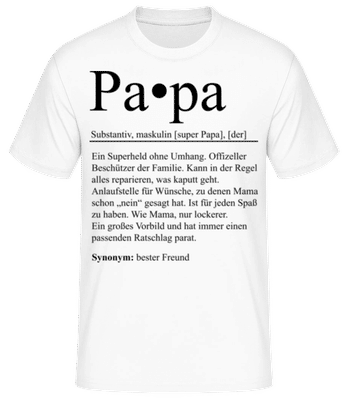 Papa Punkt - Männer Basic T-Shirt - Weiß - Vorne