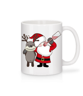 Fête De Noël - Mug en céramique blanc - Blanc - Devant