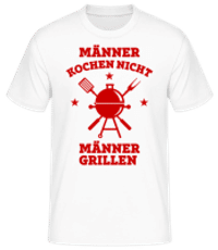 Männer Grillen - Männer Basic T-Shirt - Weiß - Vorne
