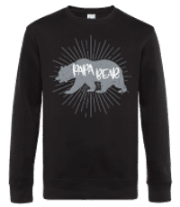 Papa Bear Grey - Sweat-shirt standard pour homme - Noir - Devant