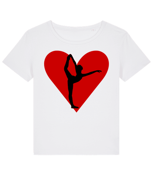 Aperçu: Yoga Cœur - T-shirt bio Femme Stanley Stella 2.0 - Blanc - Devant
