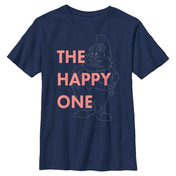 Aperçu: Disney - Blanche-Neige et les Sept Nains - Happy One Dwarf - Enfant T-shirt - Bleu marine - Devant Aperçu: Disney - Blanche-Neige et les Sept Nains - Happy One Dwarf - Enfant T-shirt - Bleu marine - Devant
