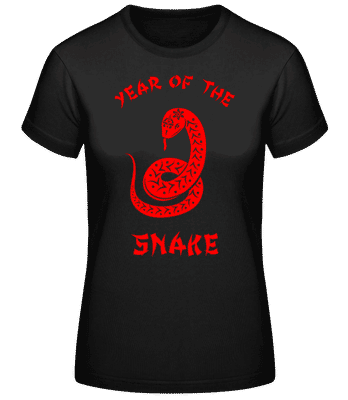 Chinese Zodiac Year Of The Snake - Frauen Basic T-Shirt - Schwarz - Vorne