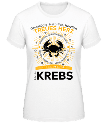 Sternzeichen Krebs Orange - Frauen T-Shirt B&C - Weiß - Vorne