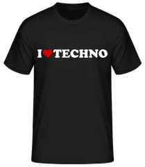 I Love Techno · Men's Basic T-Shirt