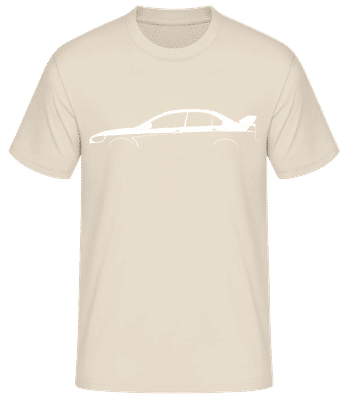 'Mitsubishi Lancer Evo. X' Silhouette - Pánské basic tričko - Krémová - Napřed