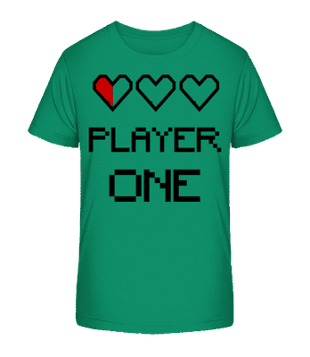 Player One - Detské bio tričko Stanley Stella 2.0 - Zelená - Predné